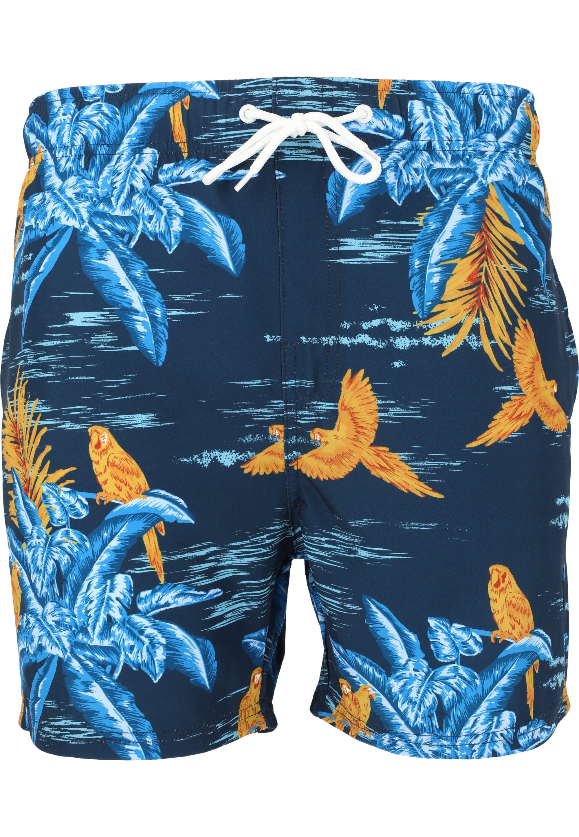 Farell Print mit CRUZ Badeshorts stylischem blau-gelb