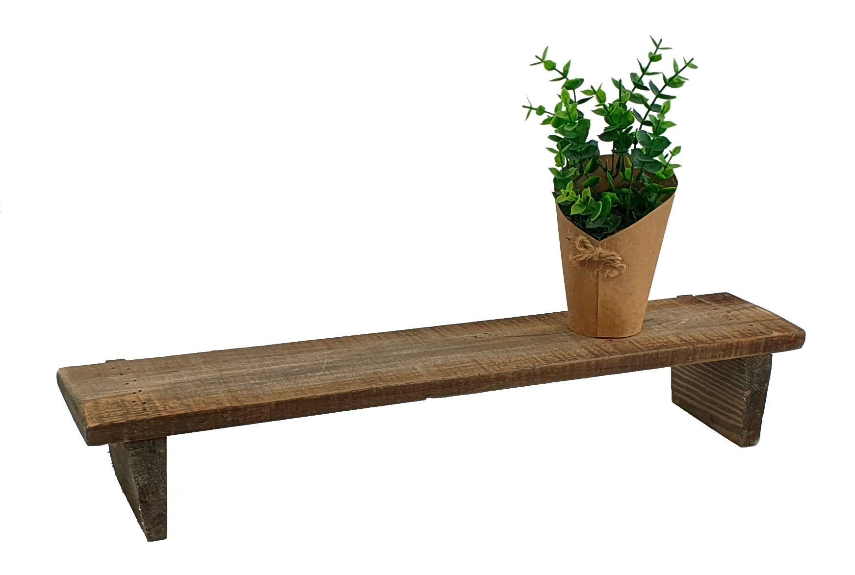 Spetebo Wandregal Wandregal 58 cm mit Beinen - aus altem Holz