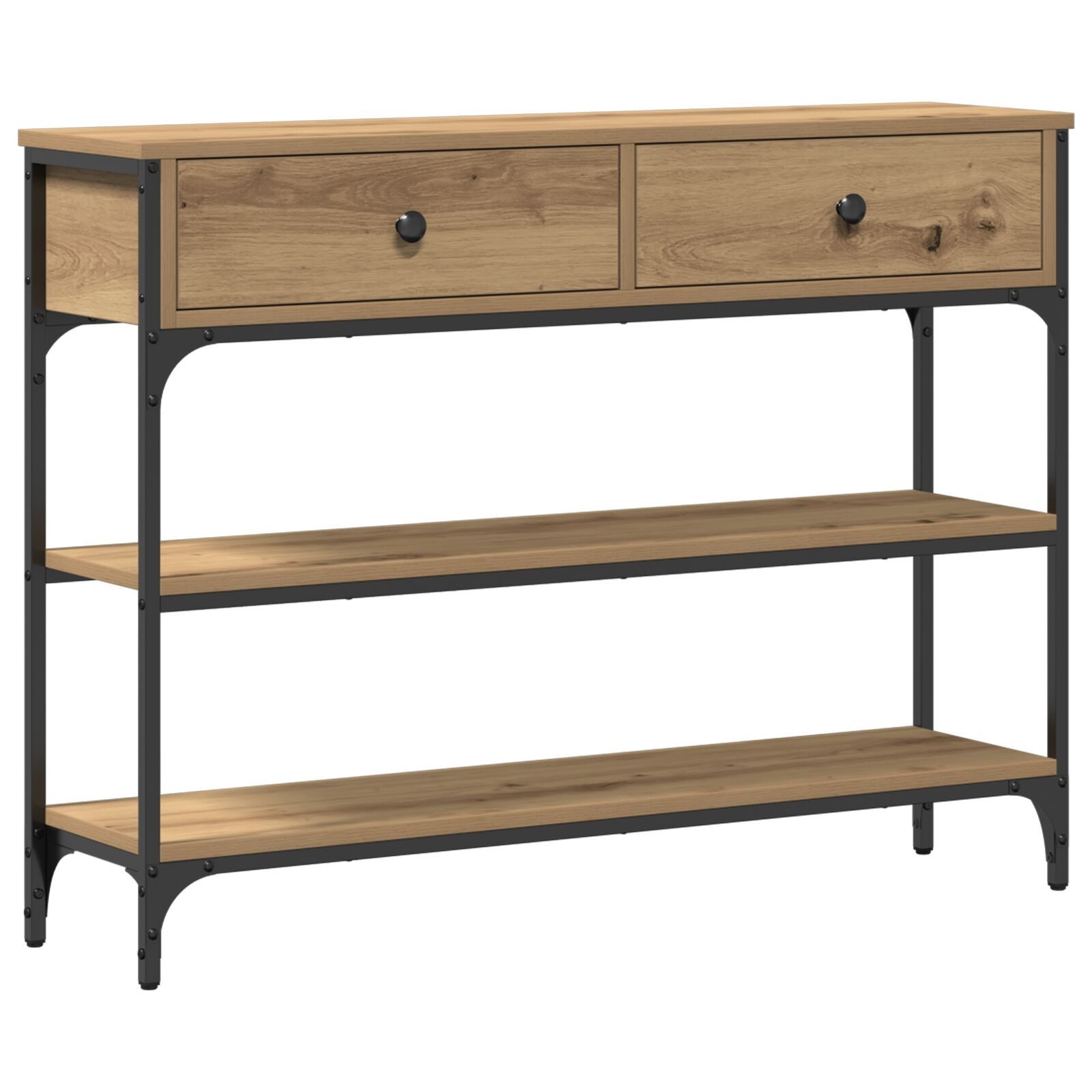 vidaXL Beistelltisch Konsolentisch Eichenholz 100x25x75 cm günstig online kaufen