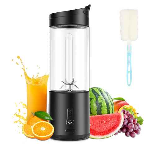 walkbee Smoothie-Maker Mixer Smoothie Maker To Go, Mini Standmixer Tragbar Entsafter, 150,00 W, 530ml,USB Smoothie Blender,mit 6 Klingen,Inklusive Reinigungsbürste