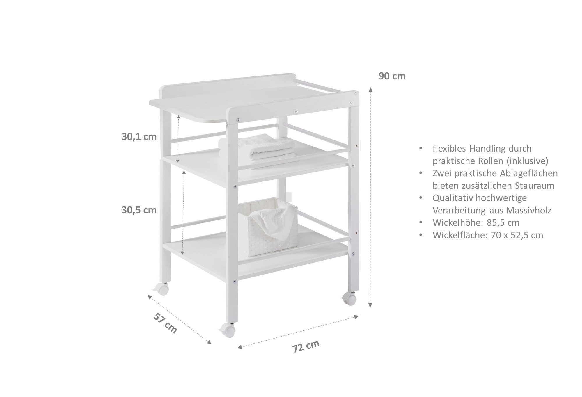 Schardt Wickelregal Wickelregal naturbelassen