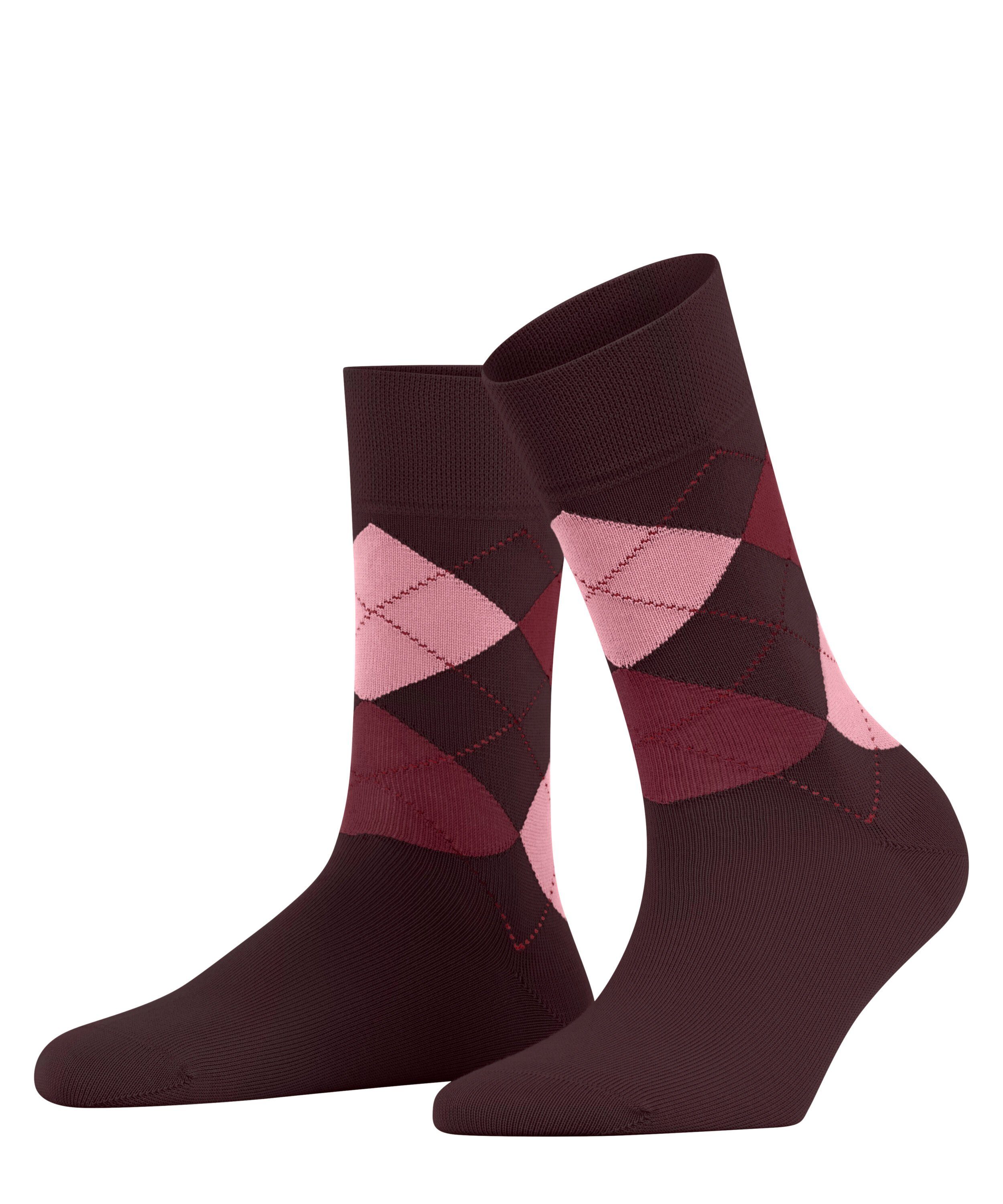 FALKE Socken (1-Paar) Argyle (8100) bordeaux Sensitive