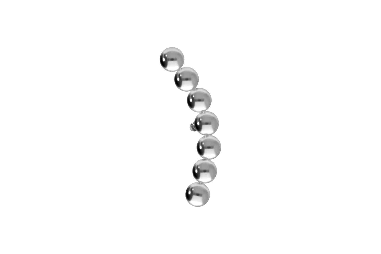 Piercing-Set Titan Schraubaufsatz mit Außengewinde 7 KUGELN