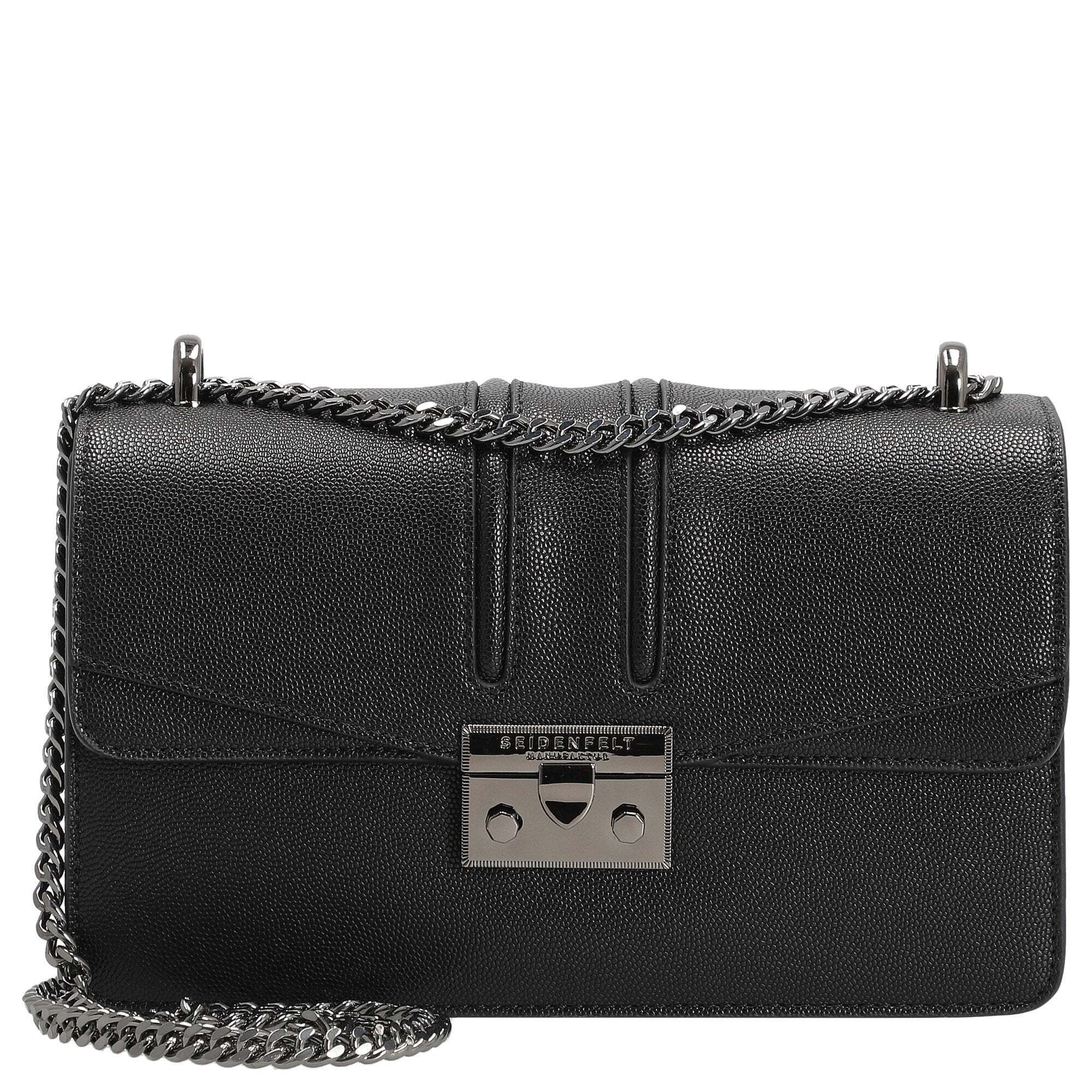 Seidenfelt Manufaktur Umhängetasche Roros East-West - Umhängetasche 23 cm (black) (1-tlg)