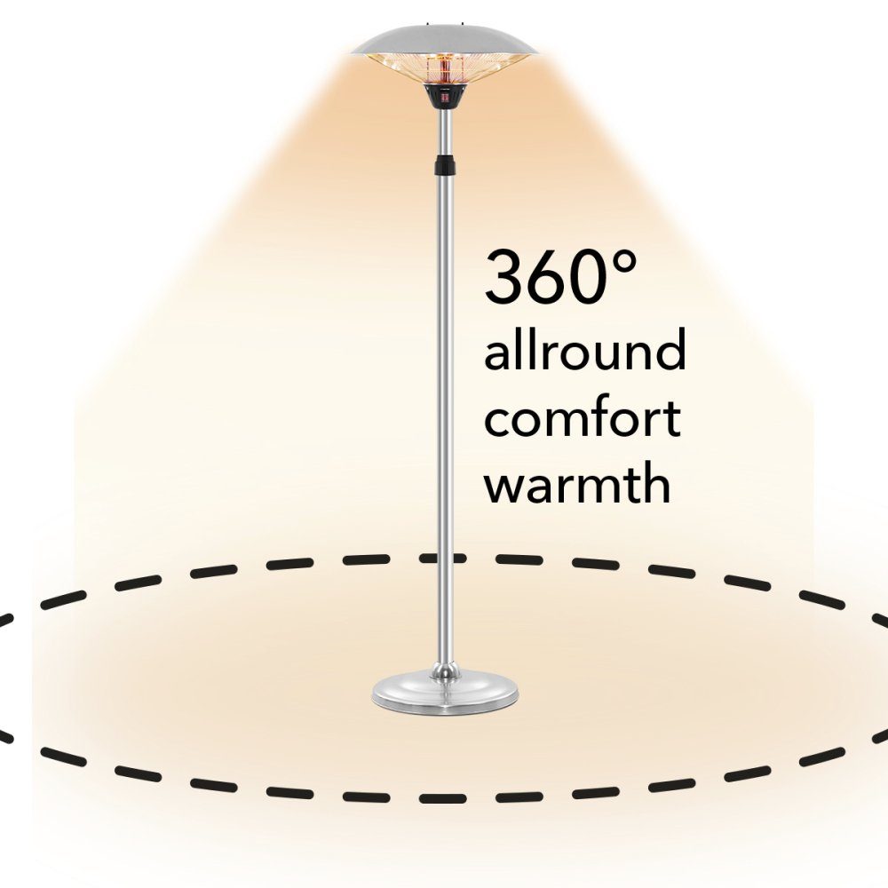 2000 IRS Design-Standheizstrahler TROTEC Gleichmäßige Infrarotstrahler Halogen-Infrarotröhren W, Rundumwärme 2020, Hochwertige Terrassenstrahler