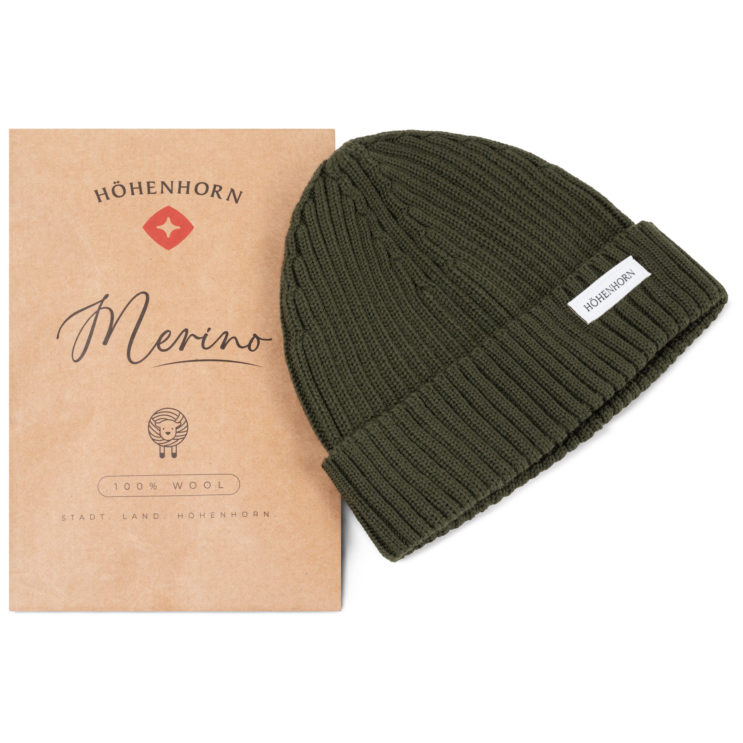 Höhenhorn Beanie Nordföhn Knitted Merinowolle Strickmütze günstig online kaufen