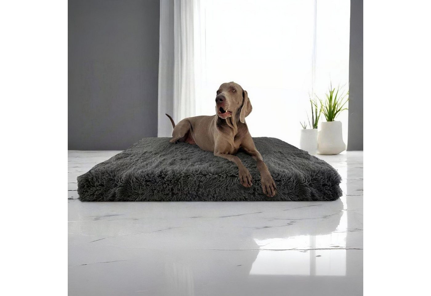 Thumbnail - tierlando® Tierbett Orthopädische Hundematratze PITT Shaggy ORTHO PLUS