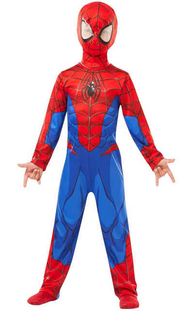 Spiderman Kostüm Rubies 640840 Spider-Man Kinder Kostüm, Gr. S-M-L, Marvel