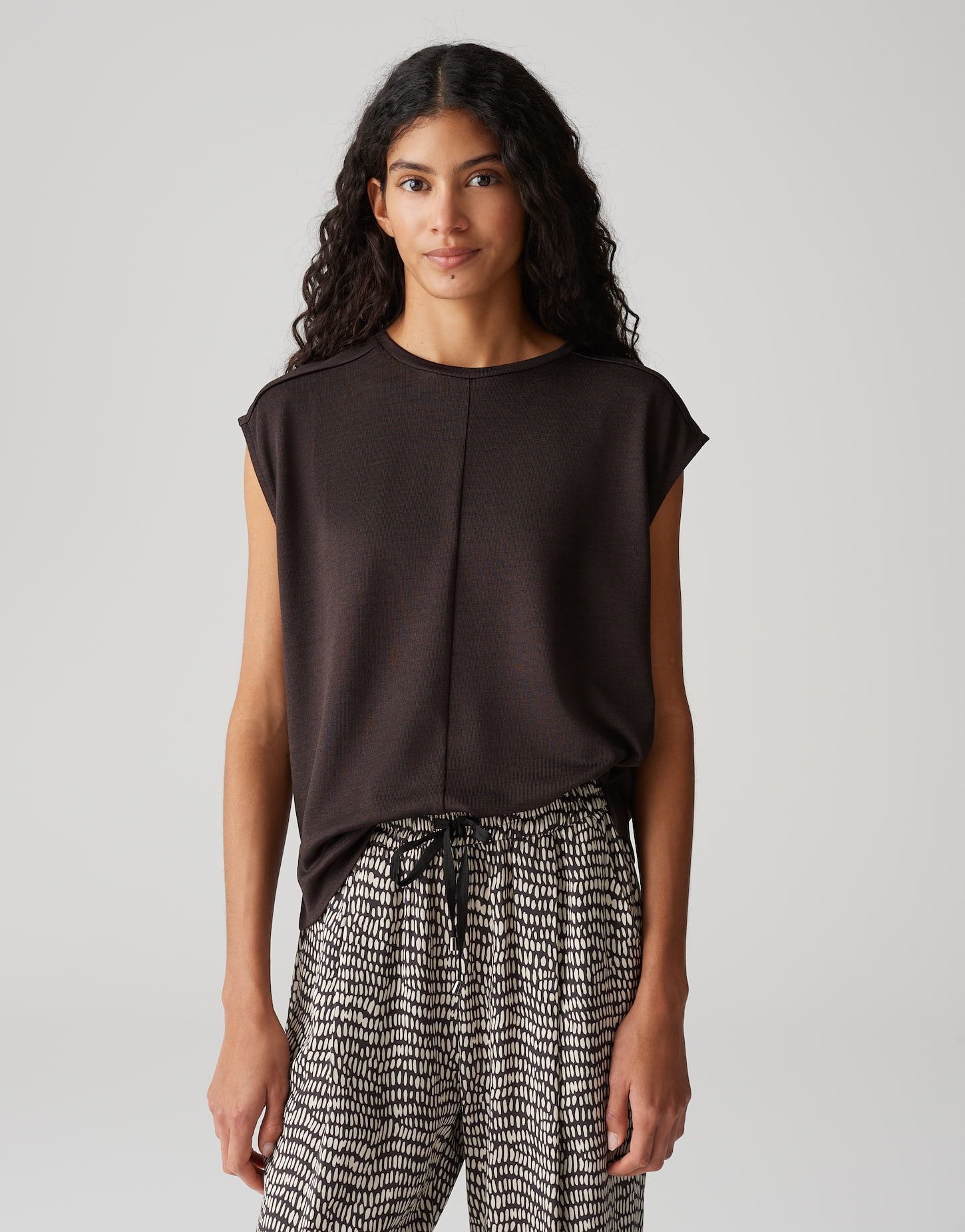 OPUS Kurzarmshirt SLUMMI Regular mit feiner Rippstruktur günstig online kaufen