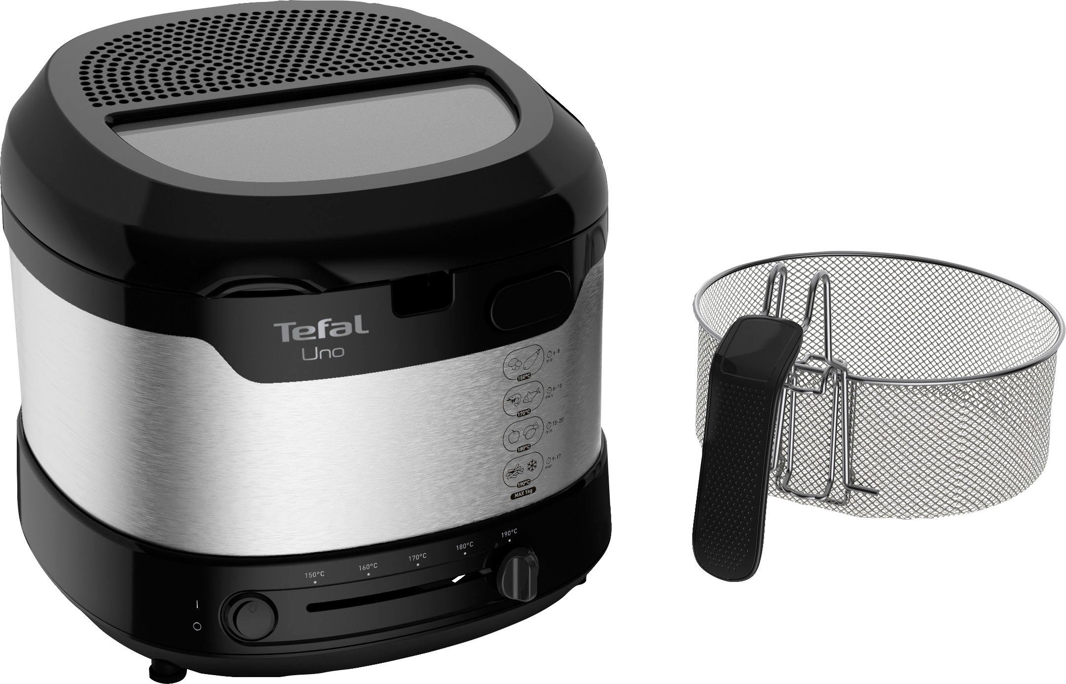 Tefal Fritteuse FF 215D Uno Fritteuse Edelstahl, 1600 W