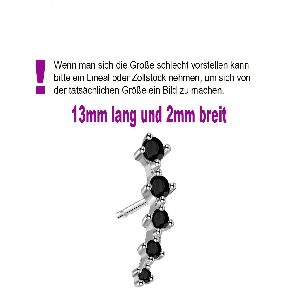 Limana Paar Ohrstecker Damen Ohrringe 925 Silber kleine rosa schwarze klare günstig online kaufen