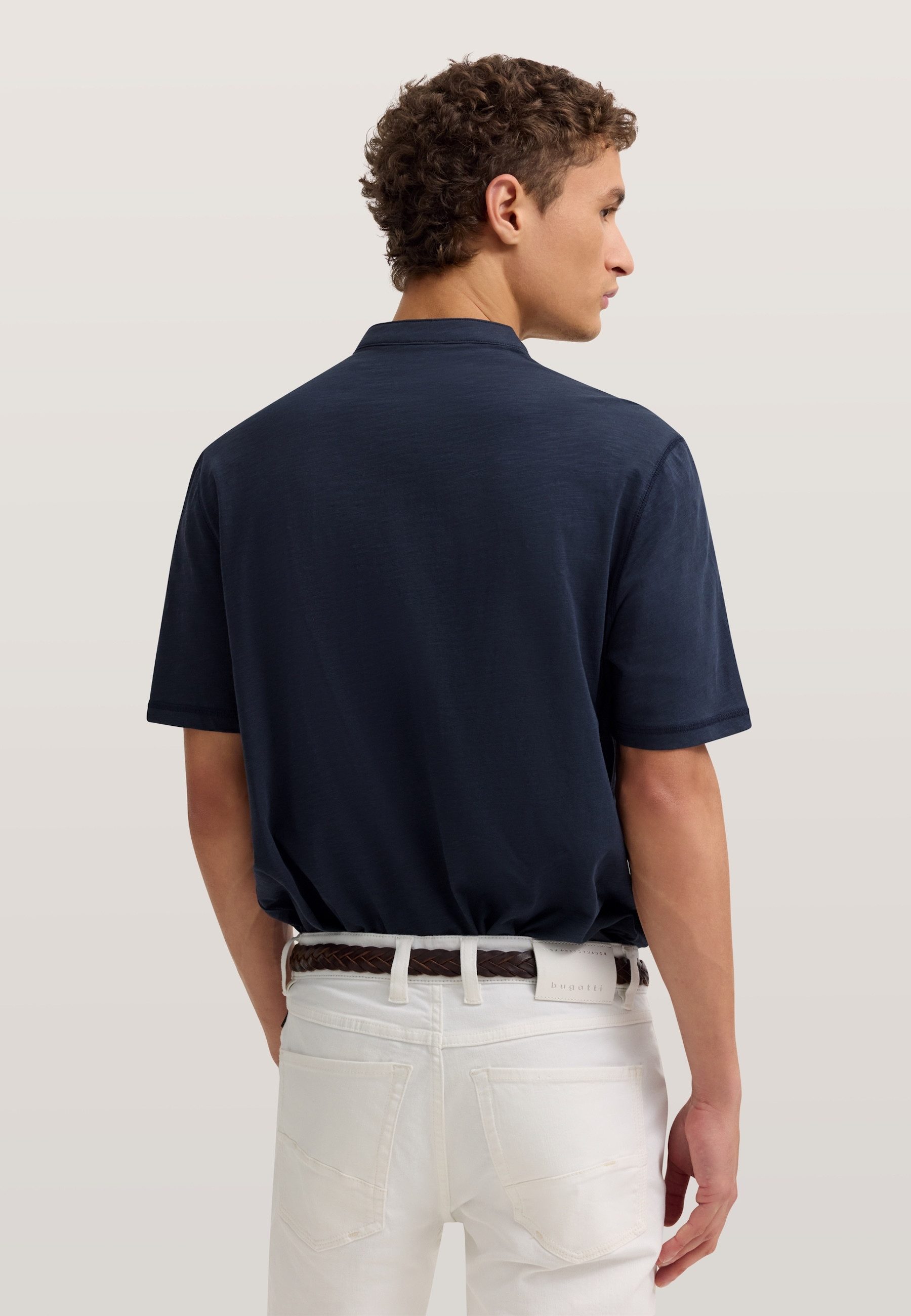 bugatti Poloshirt mit einem Stehkragen