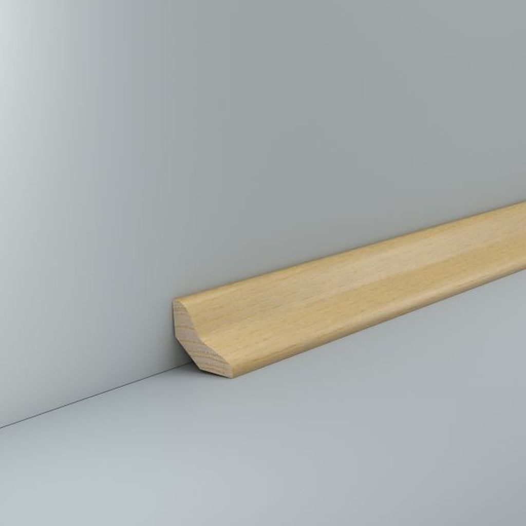 Südbrock Sockelleiste Hohlkehlleiste Holz Esche 30 x 30 mm Holzleiste 2,4 Meter Deckenleiste, L: 240 cm, H: 3 cm, 1-St.