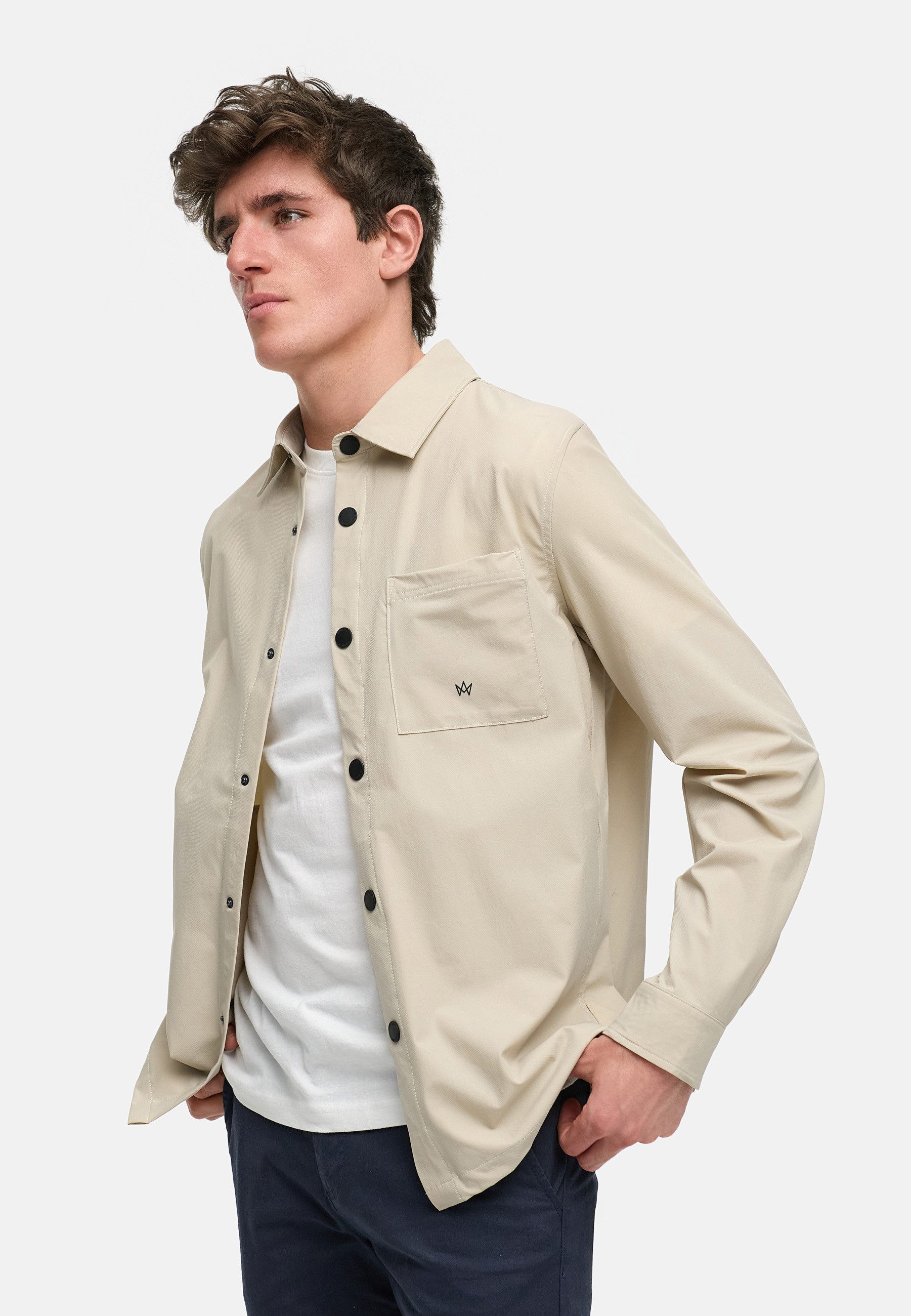 Kronstadt Sommerjacke Herren KSBoleyn Übergangsjacke Herrenjacke Overshirt-Jacke mit Druckknöpfen