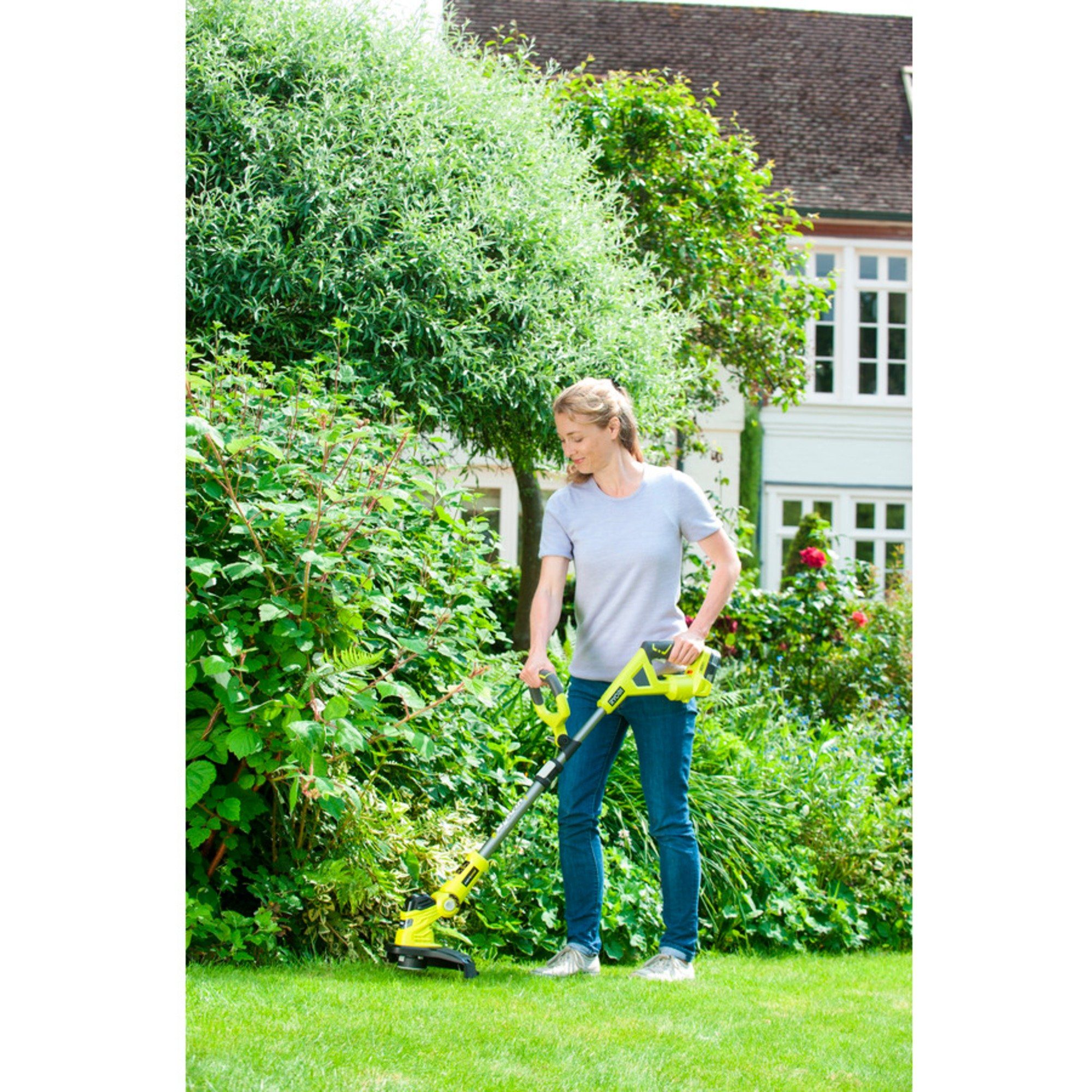 RYOBI Akku-Rasentrimmer Ryobi ONE+ Hybrid-Rasentrimmer RLT1831H25F, 18Volt, (Li-Ionen Akku 2,5Ah)