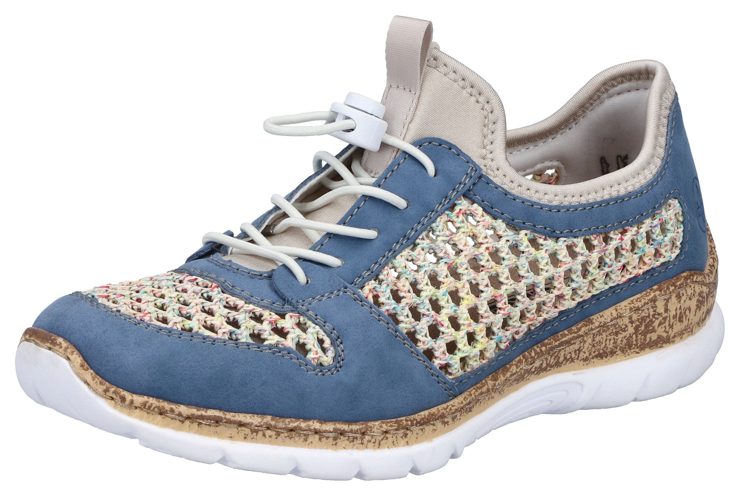 Rieker Slip-On Sneaker Slipper, Freizeitsneaker, Halbschuh mit Schnellverschluss