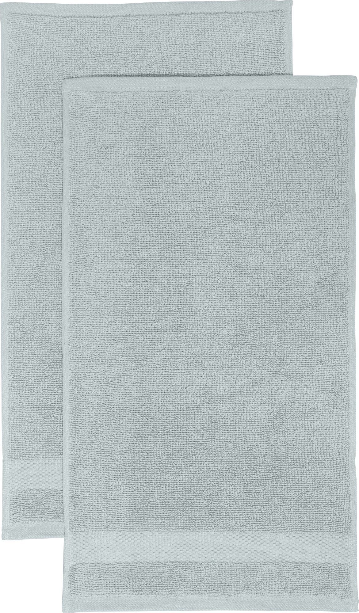 Erwin Müller Gästehandtuch Gästetuch "Sindelfingen" 2er-Pack, Frottier, Walk-Frottier kochfest Uni. € 12,95