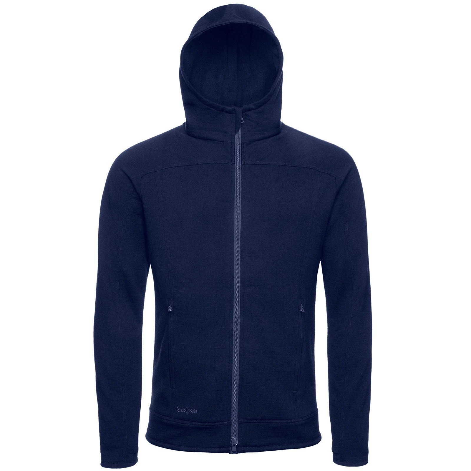 Kaipara - Merino Sportswear Hoodie Merino Hoody Sweat Jacke Herren 270g warm (1-tlg) aus reiner Merinowolle Made in Germany Blau