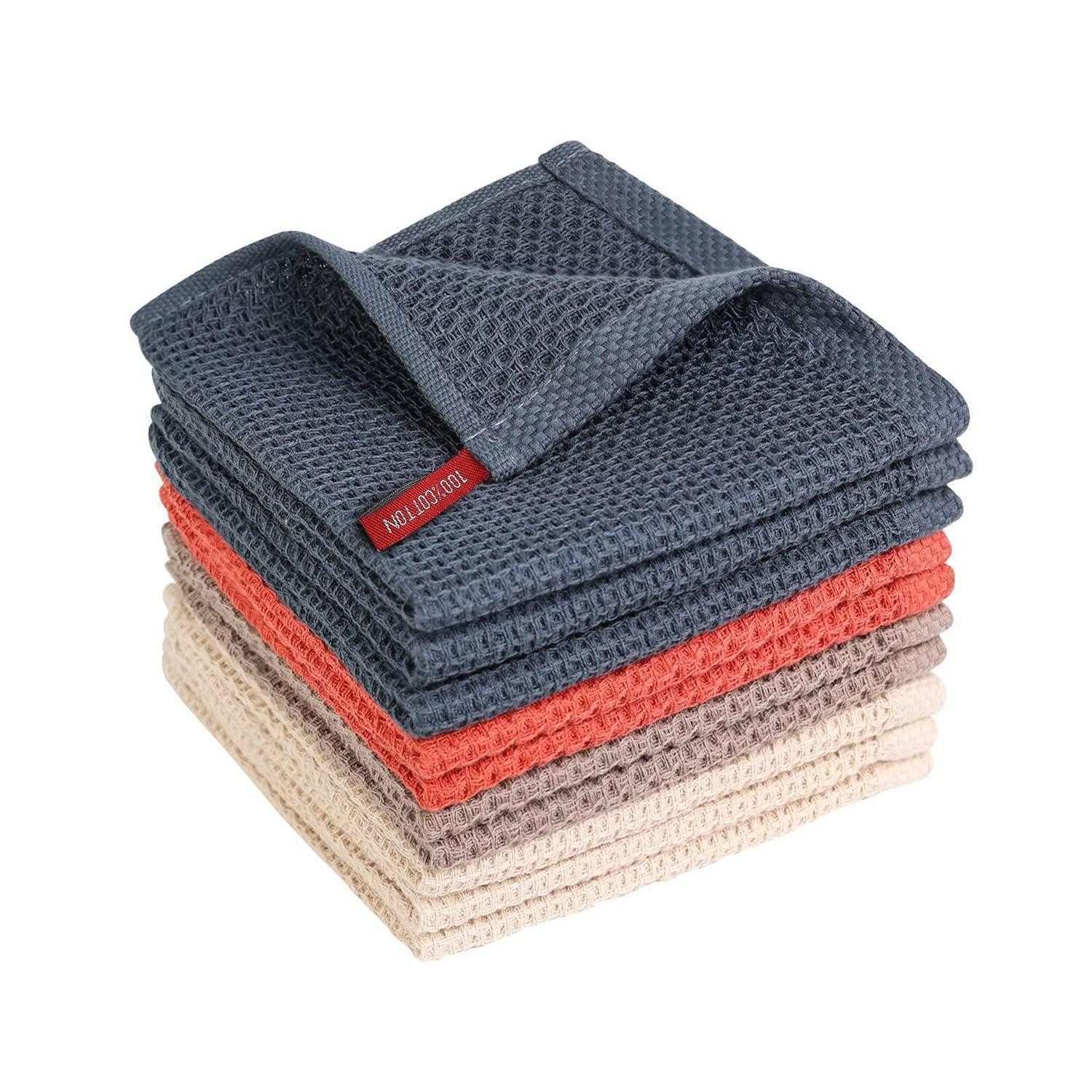 LuxusKollektion Geschirrtuch Geschirrtücher 10er Set Baumwolle 30x30cm Gemischt, (10-tlg)