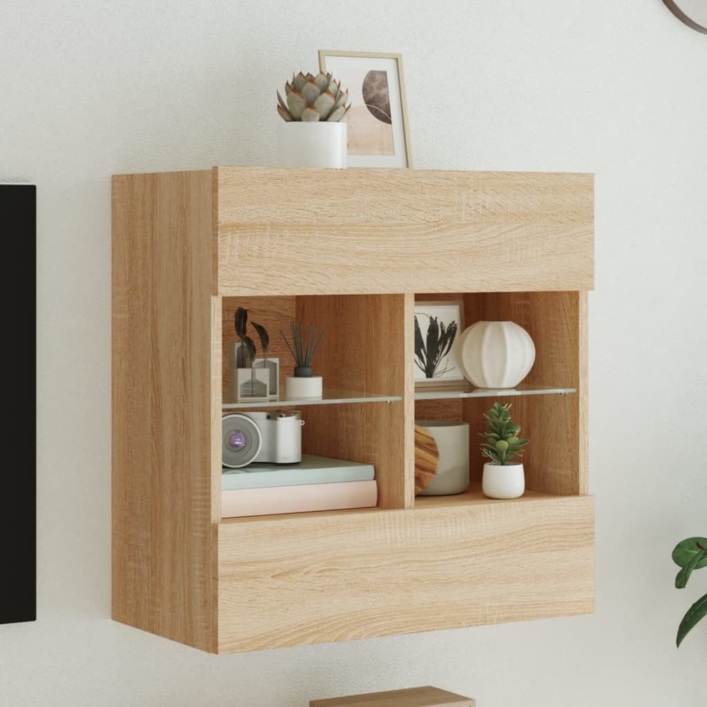 vidaXL Hängeschrank Hängeschrank Wandschrank mit LED günstig online kaufen