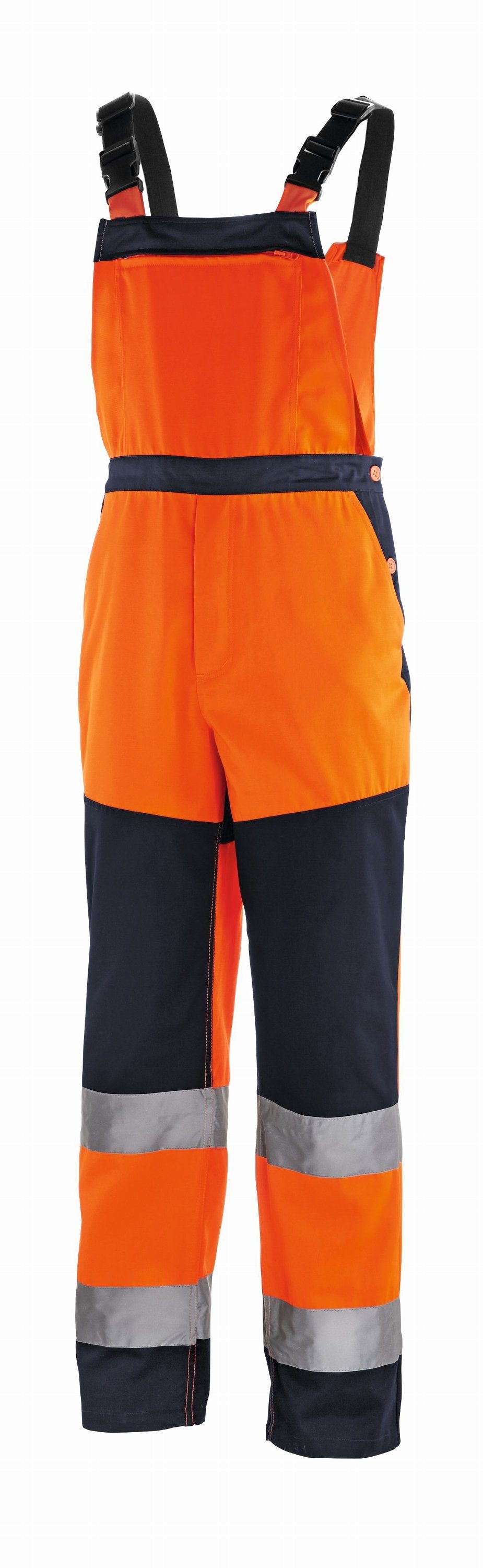 TRIZERATOP Arbeitslatzhose Latzhose BUFFALO leuchtorange/navy Gr. 44 (1-tlg)