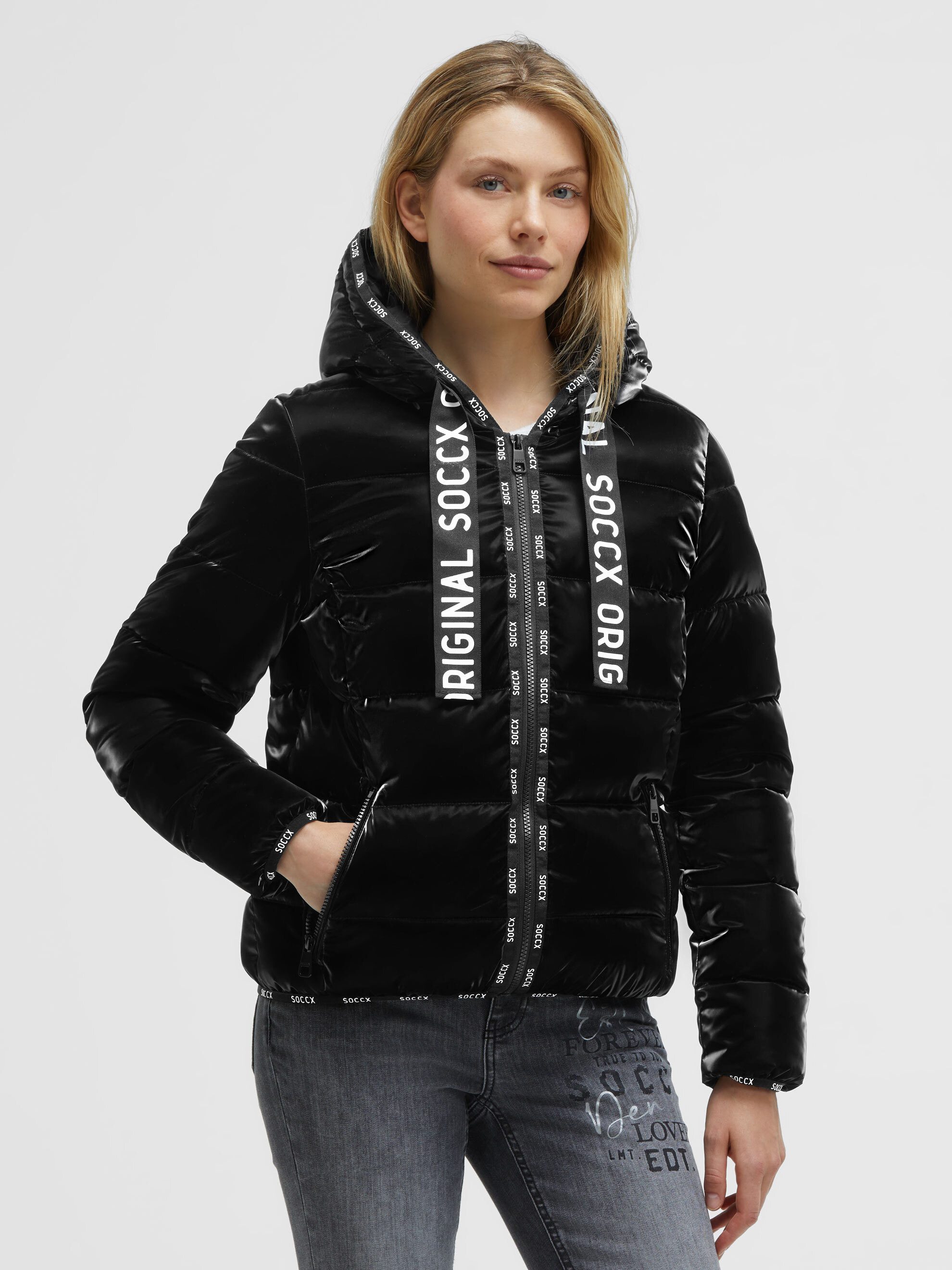 SOCCX Winterjacke mit Reißverschluss an den Einschubtaschen