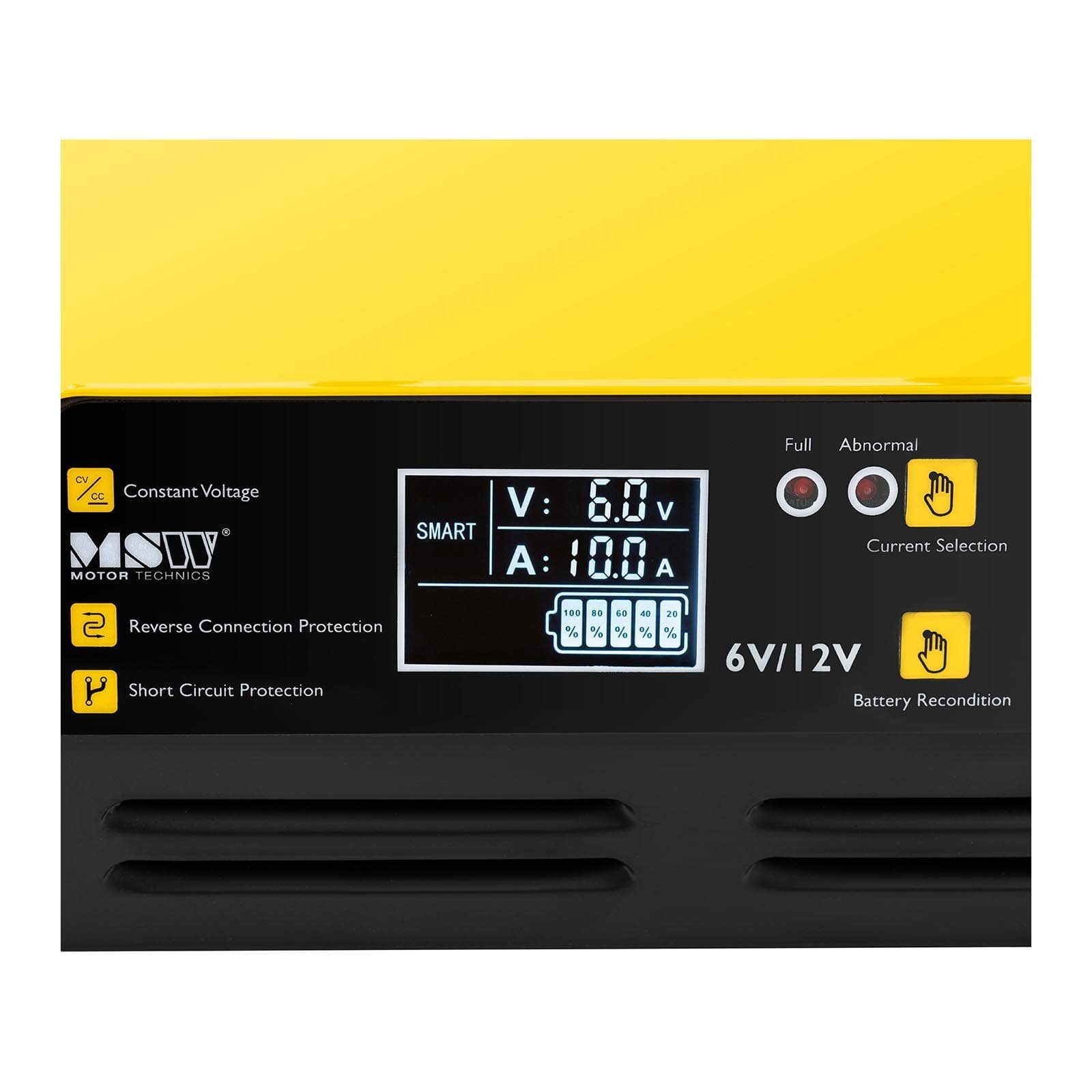 10/10A Autobatterie-Ladegerät smartes 6/12V Autobatterie-Ladegerät Tragbares leistungsstarkes MSW