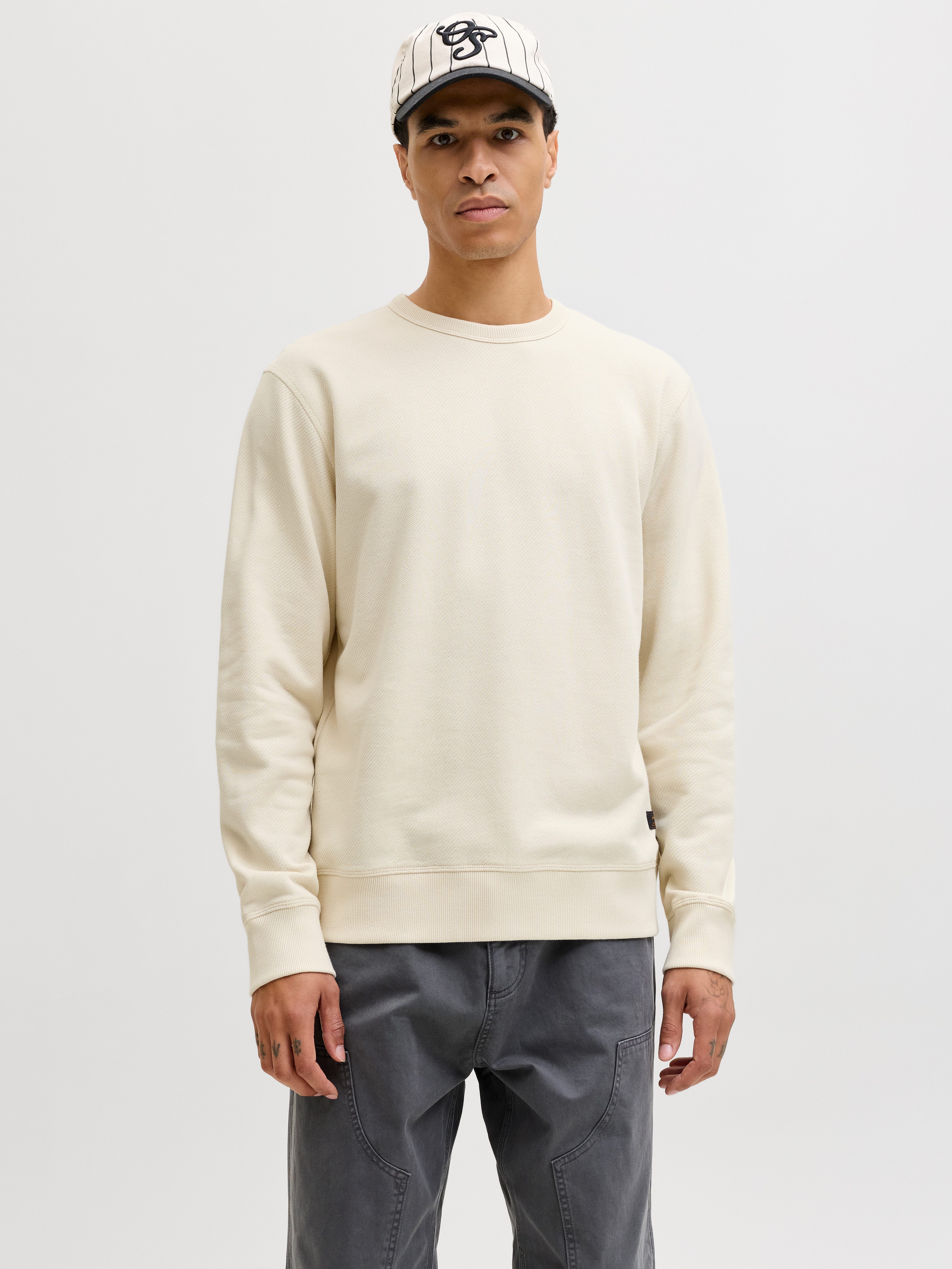 Jack & Jones Sweatshirt JJEDOVER CLASSIC SWEAT CREW NECK SN mit Markenlabel günstig online kaufen