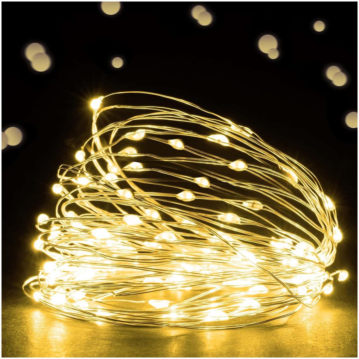 Qualra LED-Lichterkette 20/30/50/100LED Lichterkette Batterie 2/3/5/10M Wei günstig online kaufen