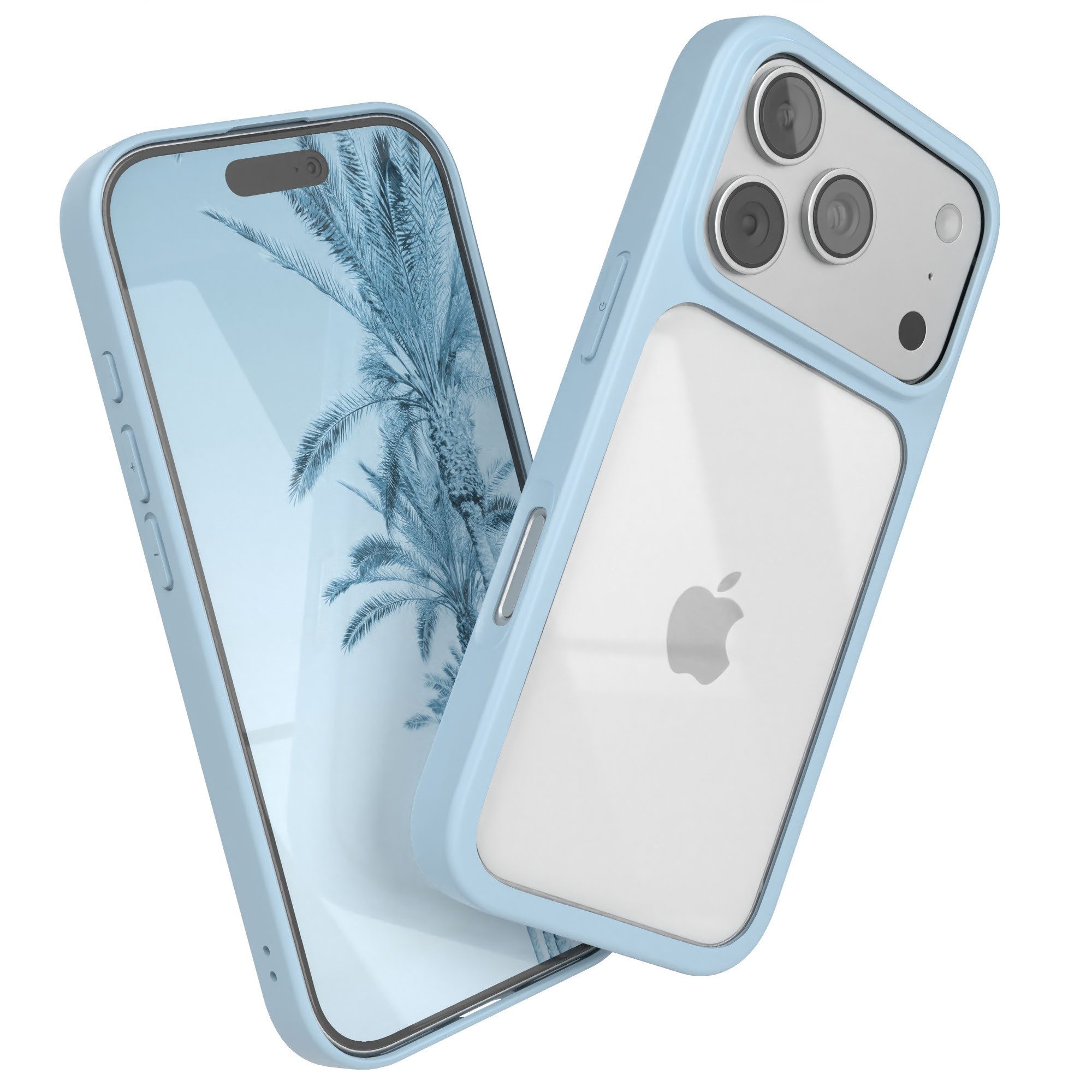 EAZY CASE Handyhülle Bumper Case für Apple iPhone 17 Pro 6,3 Zoll, Schutzhülle mit Kameraschutz kratzfest Back Cover Displayschutz Grün