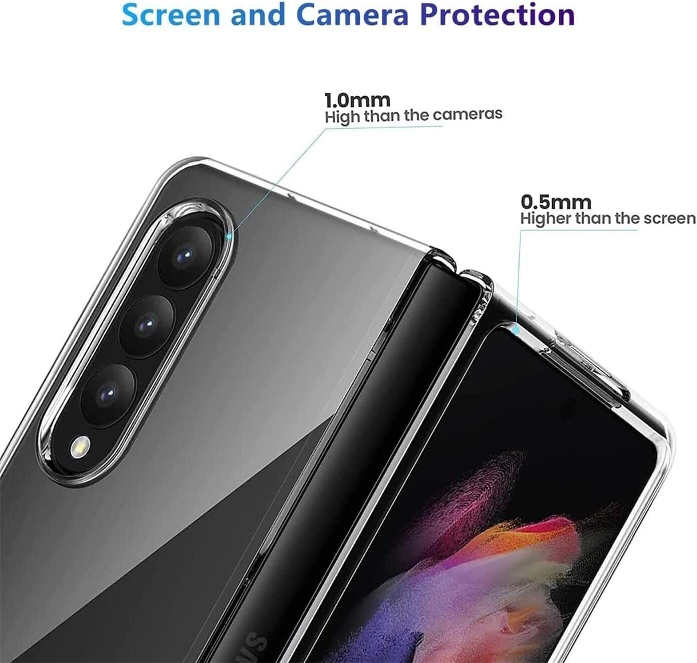 MSM Handyhülle Hülle für Samsung Galaxy Z Fold 3 5G Silikon Schutzhülle TPU Tasche