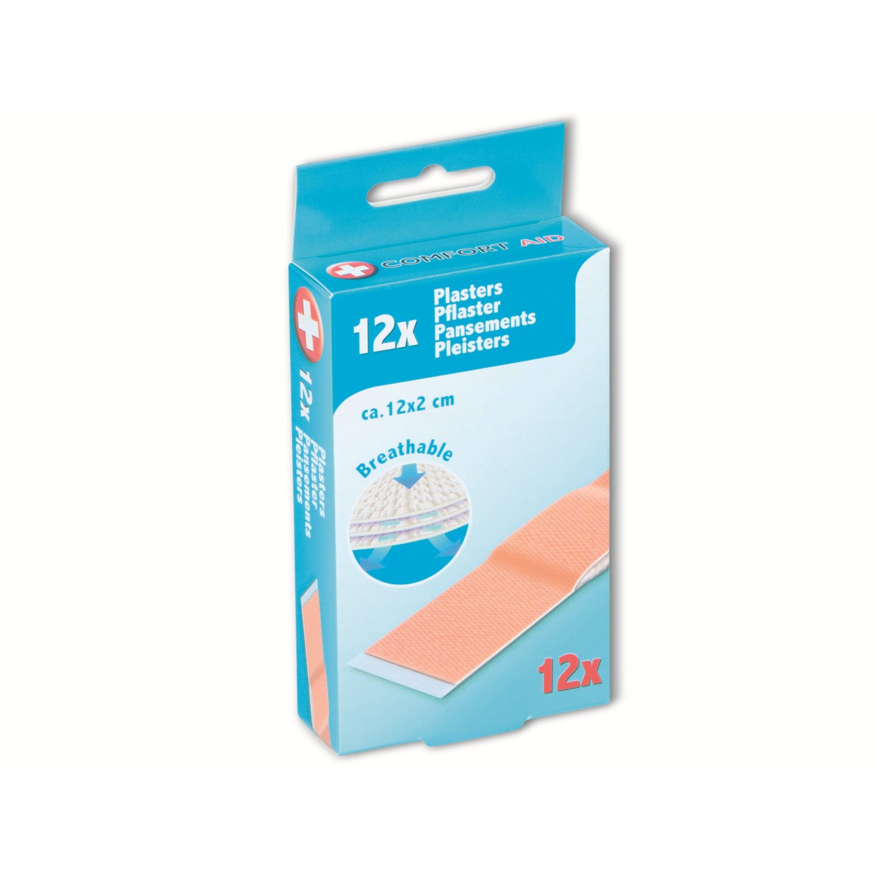 COMFORT AID Wundpflaster COMFORT AID Pflaster, 12 Stück, 6x2 cm