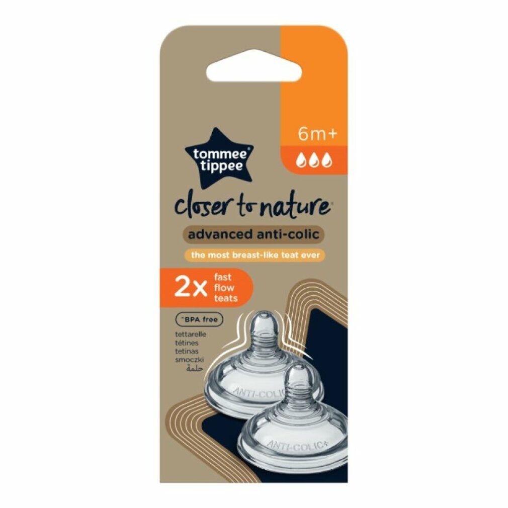 Tommee Tippee Trinkflasche 212245 ANTI-COLIC Brustwarze 6+