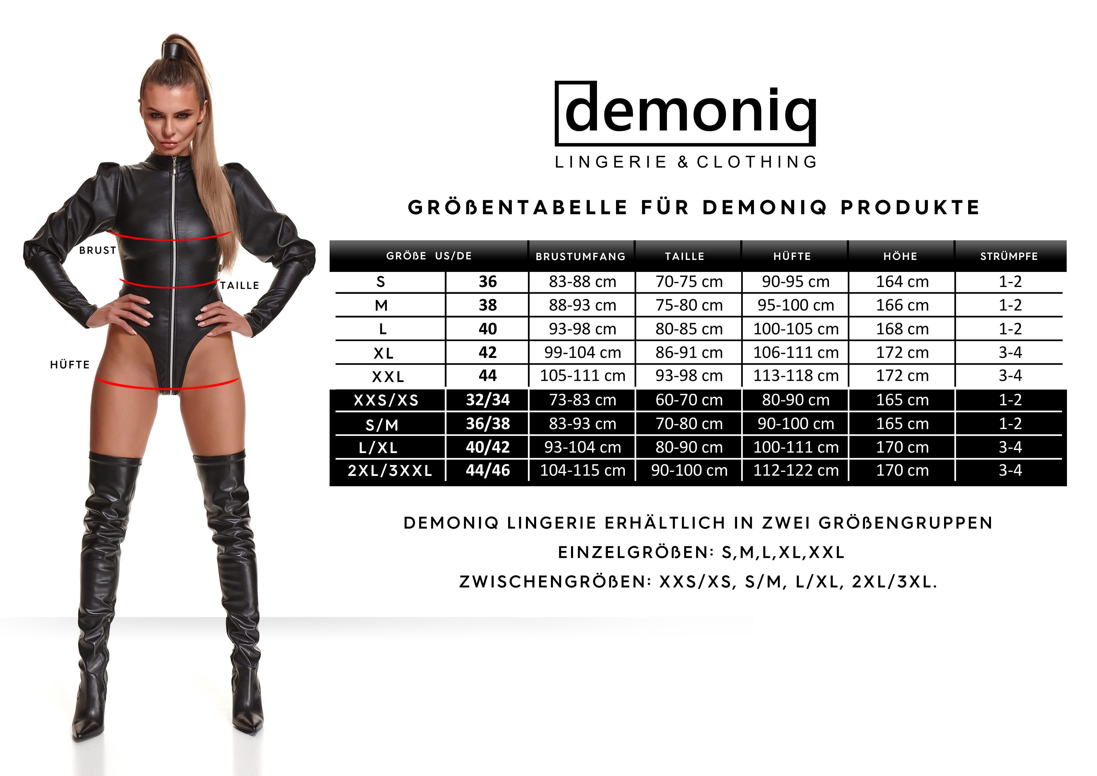 Demoniq Lederimitatjacke Jacke in schwarz - S