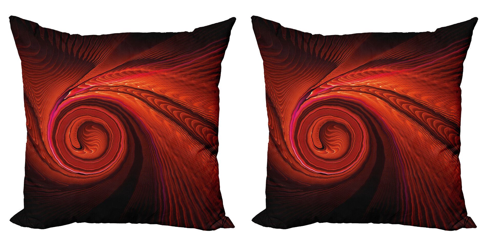 Accent Modern rot Waves Surreal Stück), Kissenbezüge (2 Abakuhaus Doppelseitiger Spiral Digitaldruck, Kunst
