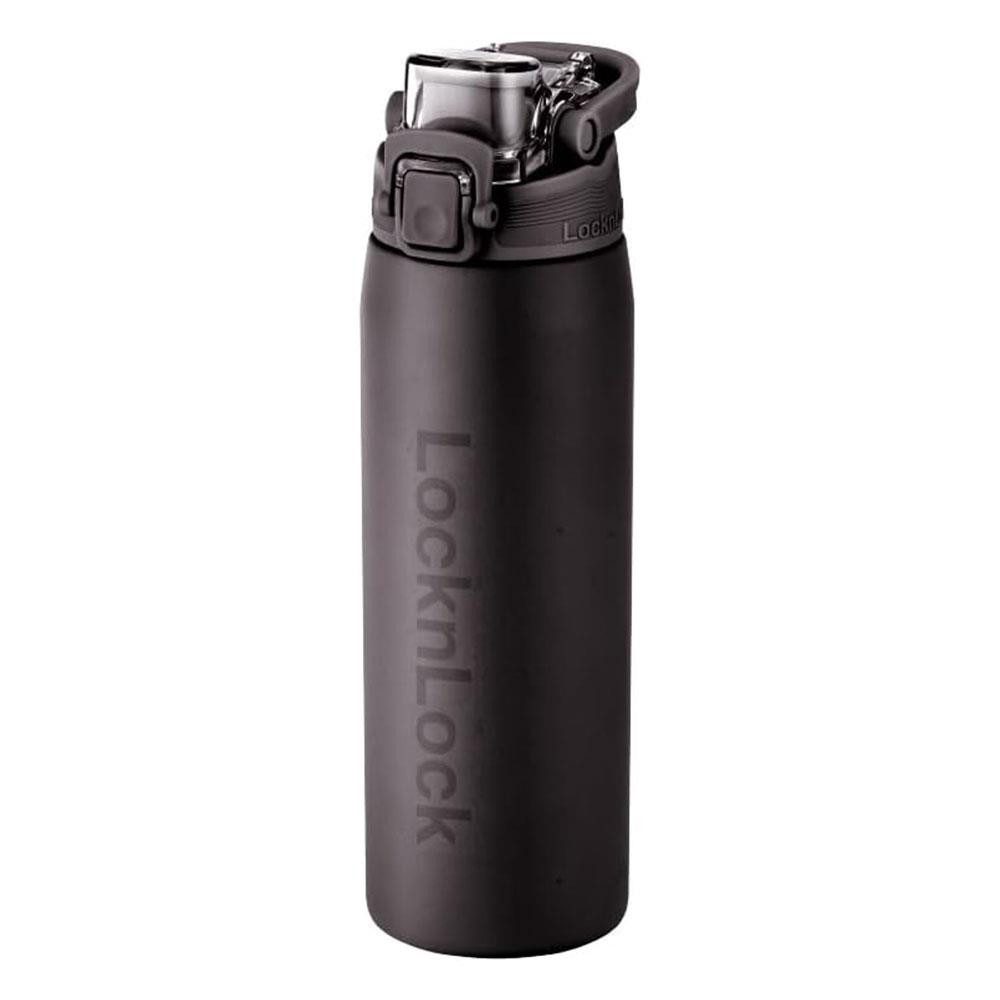 LocknLock Thermoflasche Edelstahl-Thermoflasche 720 ml, One-Touch, Tragegriff, rutschfest, auslaufsicher, kohlensäuregeeignet