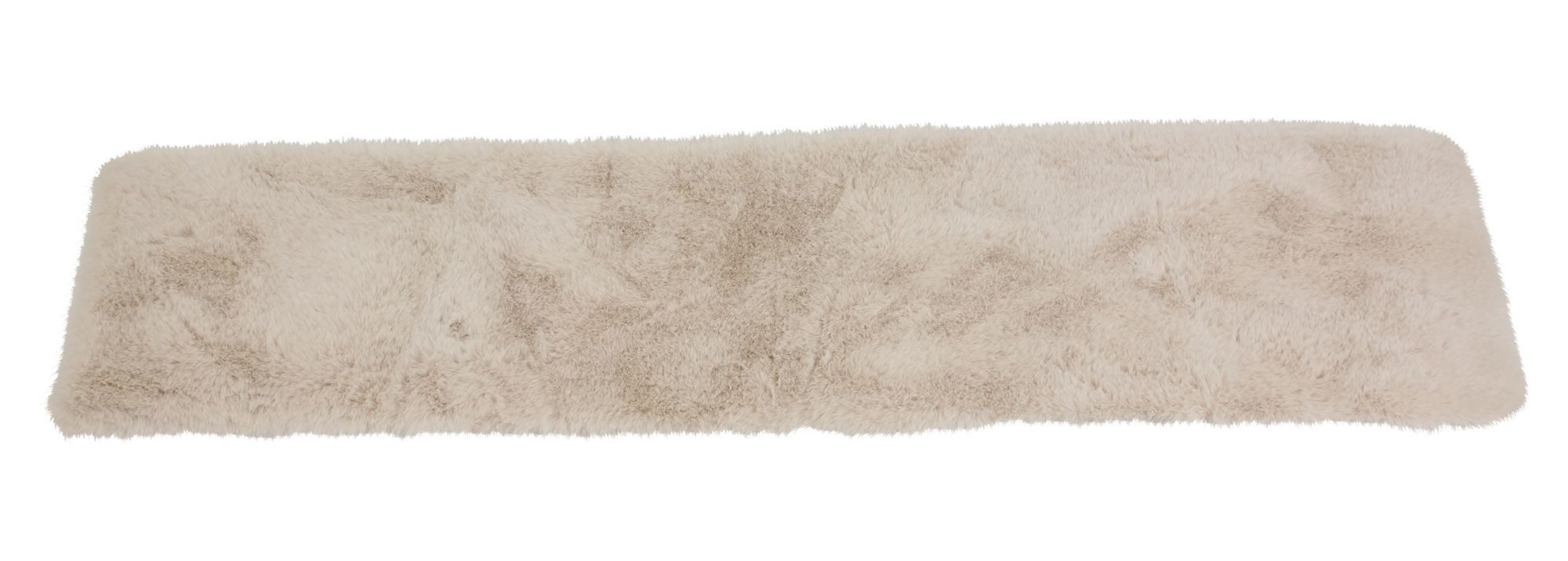 Tischläufer "Samtweich" creme aus flauschigem Kunstfell, Mitteldecke in 2 Größen