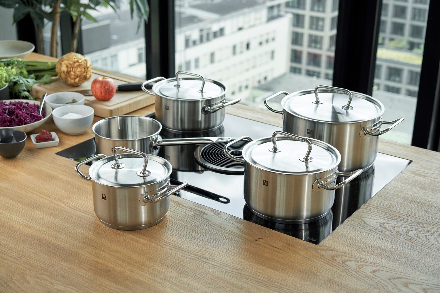 Zwilling Topf-Set TWIN CLASSIC, 5-teilig, Edelstahl 18/10, poliert, Edelstahl 18/10 (5-tlg)