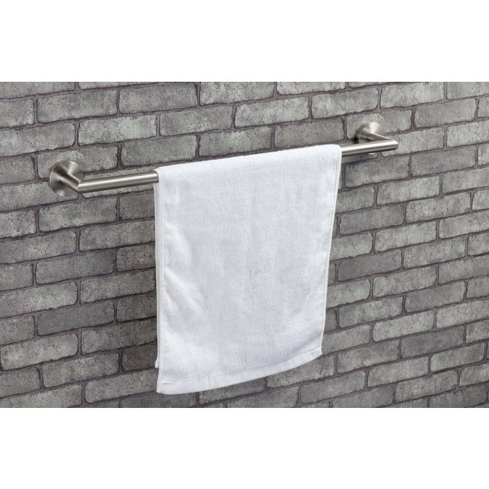 Ambrosya Handtuchhalter Badetuchhalter aus Edelstahl - Handtuchstange Handtuch Halter Wand einfache Selbstmontage
