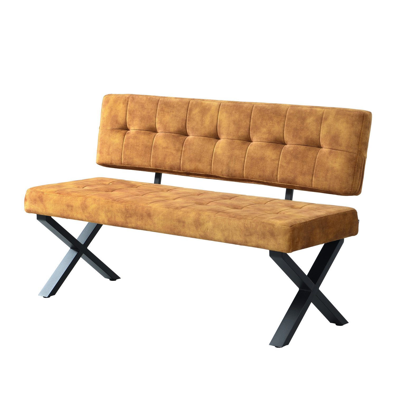 B&D home Essbank KAREN (1-St), gepolstert, Metallgestell, mit oder ohne Rückenlehne, in 120/140/160cm