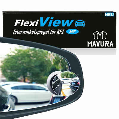 MAVURA Spiegel FlexiView Toter Winkel Spiegel 360° verstellbarer Klebe Auto (Zusatz Spiegel Weitwinkelspiegel), Außenspiegel Autospiegel Aufkleber 50mm [2er Set]