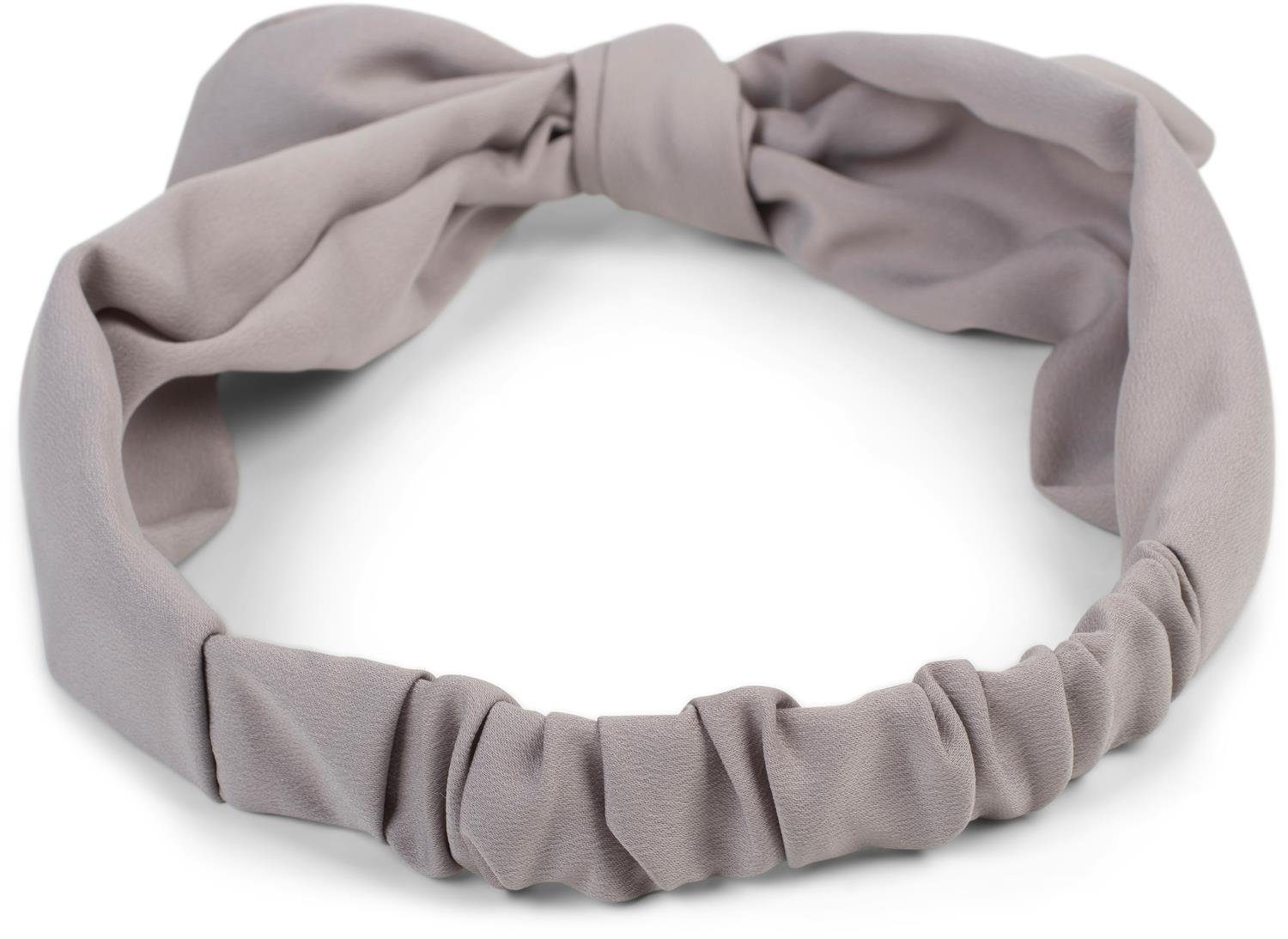 styleBREAKER Haarband, Schleife mit 1-tlg., Haarband Grau Einfarbiges