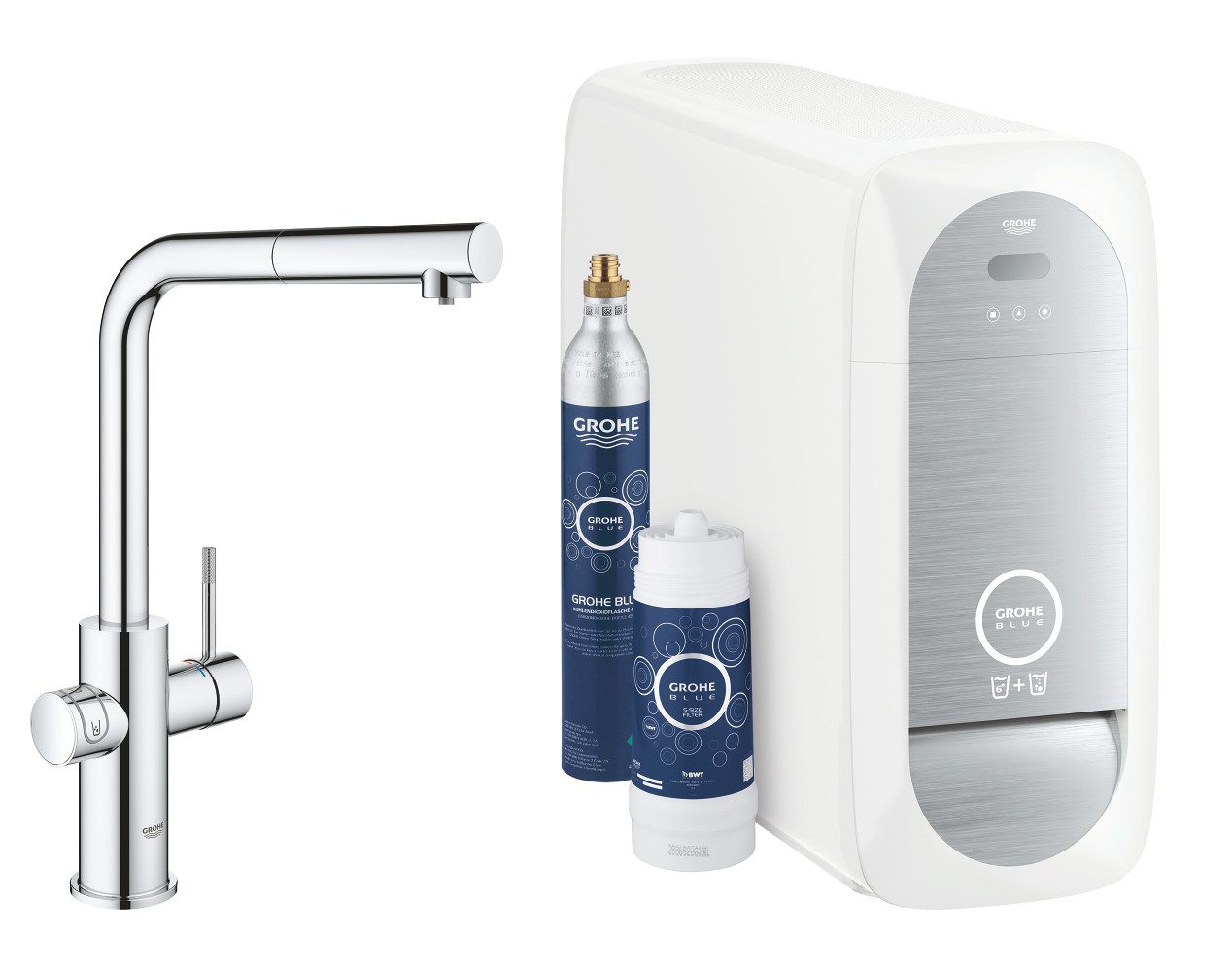Grohe Küchenarmatur Blue Home Starter Kit, L-Auslauf, chrom (31539000)