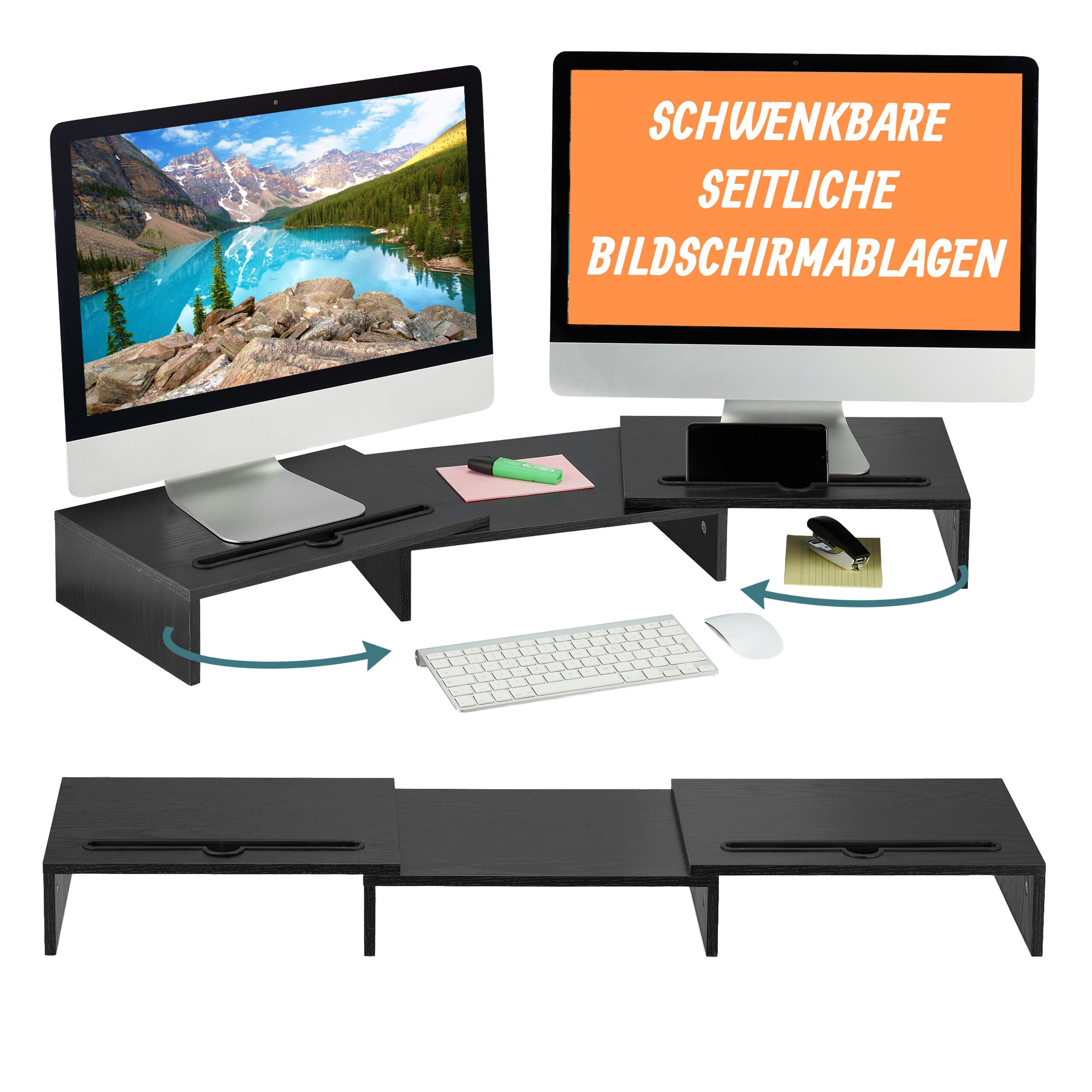 relaxdays Monitorständer für 2 Monitore, (1-tlg)