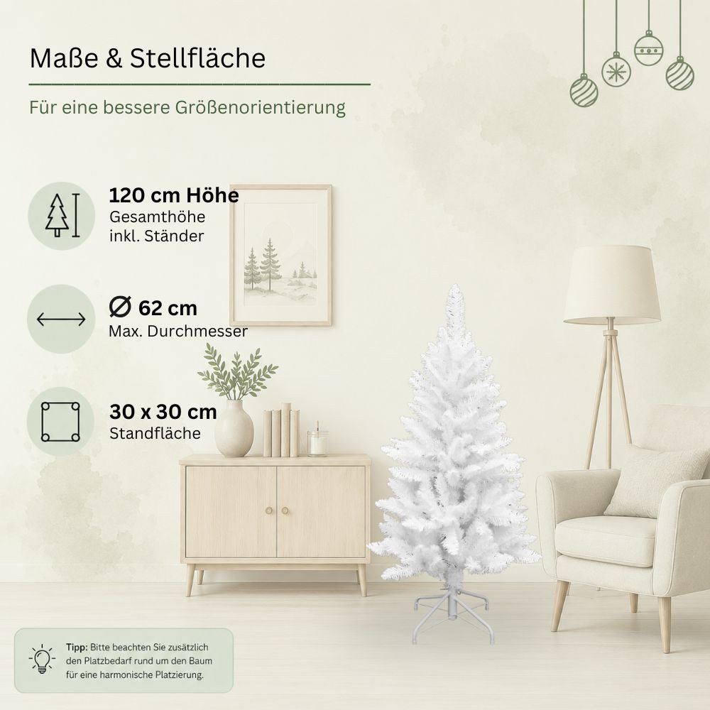 RS Trade Künstlicher Weihnachtsbaum Weihnachtsbaum „Snowflake“ PVC 1015 – Bild 5 von 5