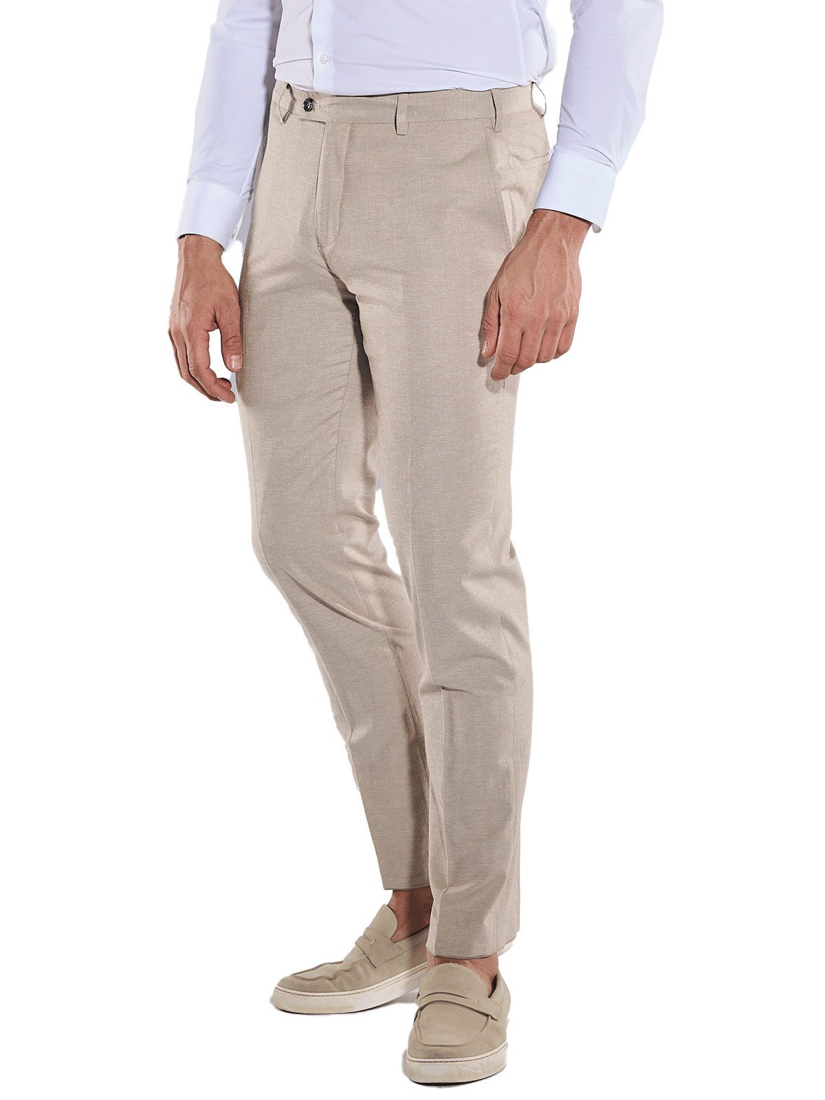 Anzughose Herren Anzug-Hose slim fit, Beige