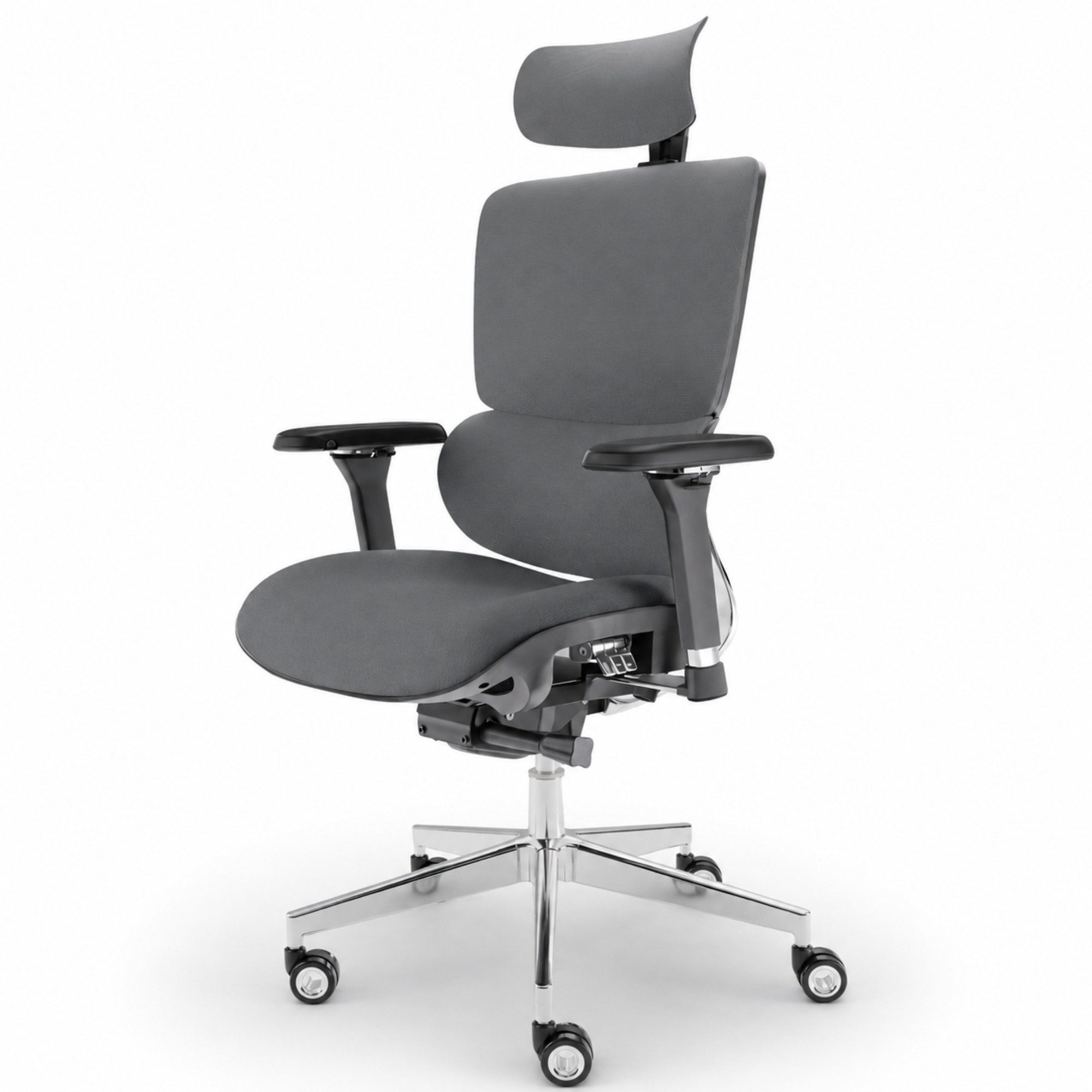CLOUVOU Bürostuhl Ergonomisch, Schreibtischstuhl bis 150 kg - Testsieger (MasterSeat - Chefsessel für Arbeitszimmer, 4D Gaming Armlehnen), Blade Wheels, Homeoffice, Gaming Stuhl, Drehstuhl