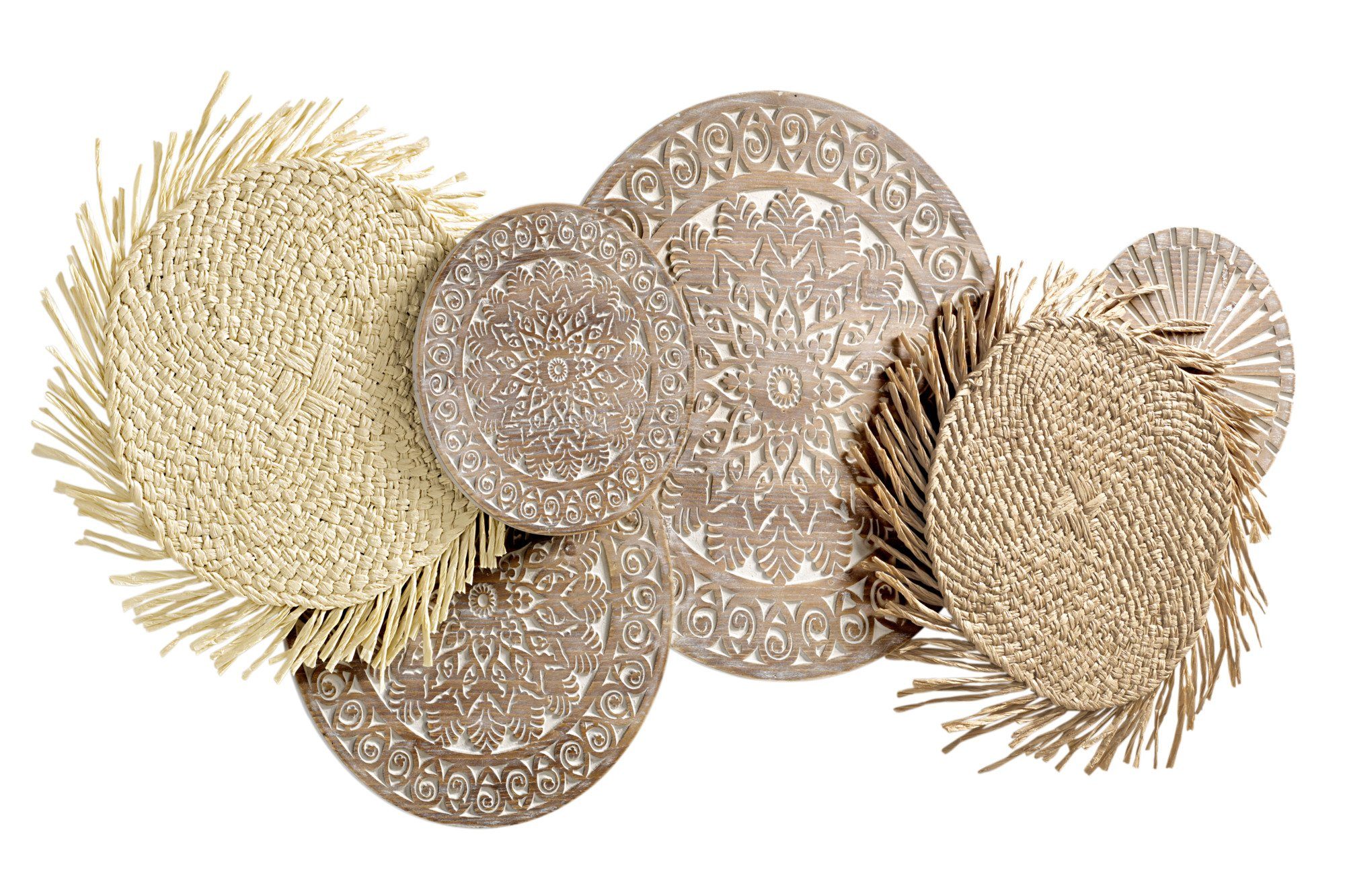 heine home Wanddeko mit Schnitzerei, Aufwendig von Hand bearbeitet