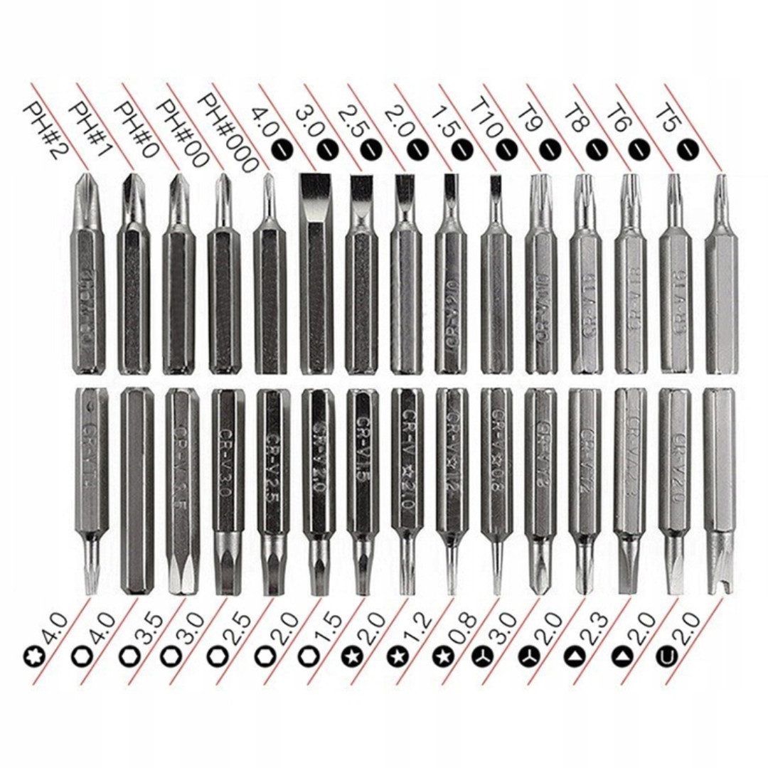 RACEL Schraubendreher Feinmechaniker Schraubendreher Set 32in1 Präzision Torx Werkzeug CrV, (1 St), Chrom-Vanadium-Stahl (CrV) – Bild 3 von 5