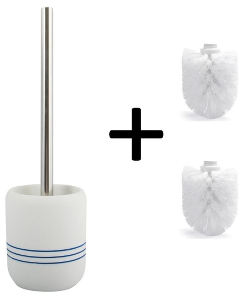 MSV Badaccessoire-Set WC Bürste Pacco + 2x Ersatzbürste
